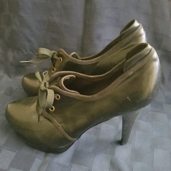 H&M Black Low Rise Bootie Heel Women's Sz 9 - Picture 6 of 7